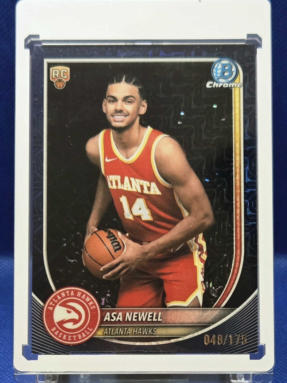 2025 Bowman Chrome : NAVY MOJO  048/175  Asa Newell (RC)